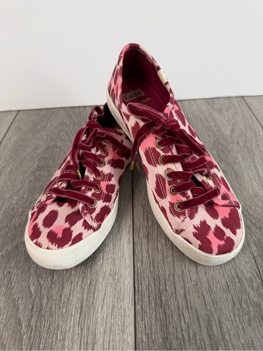 Kate Spade New York X Keds Kickstart Pink Leopard Print Sneakers Women’s Size 7